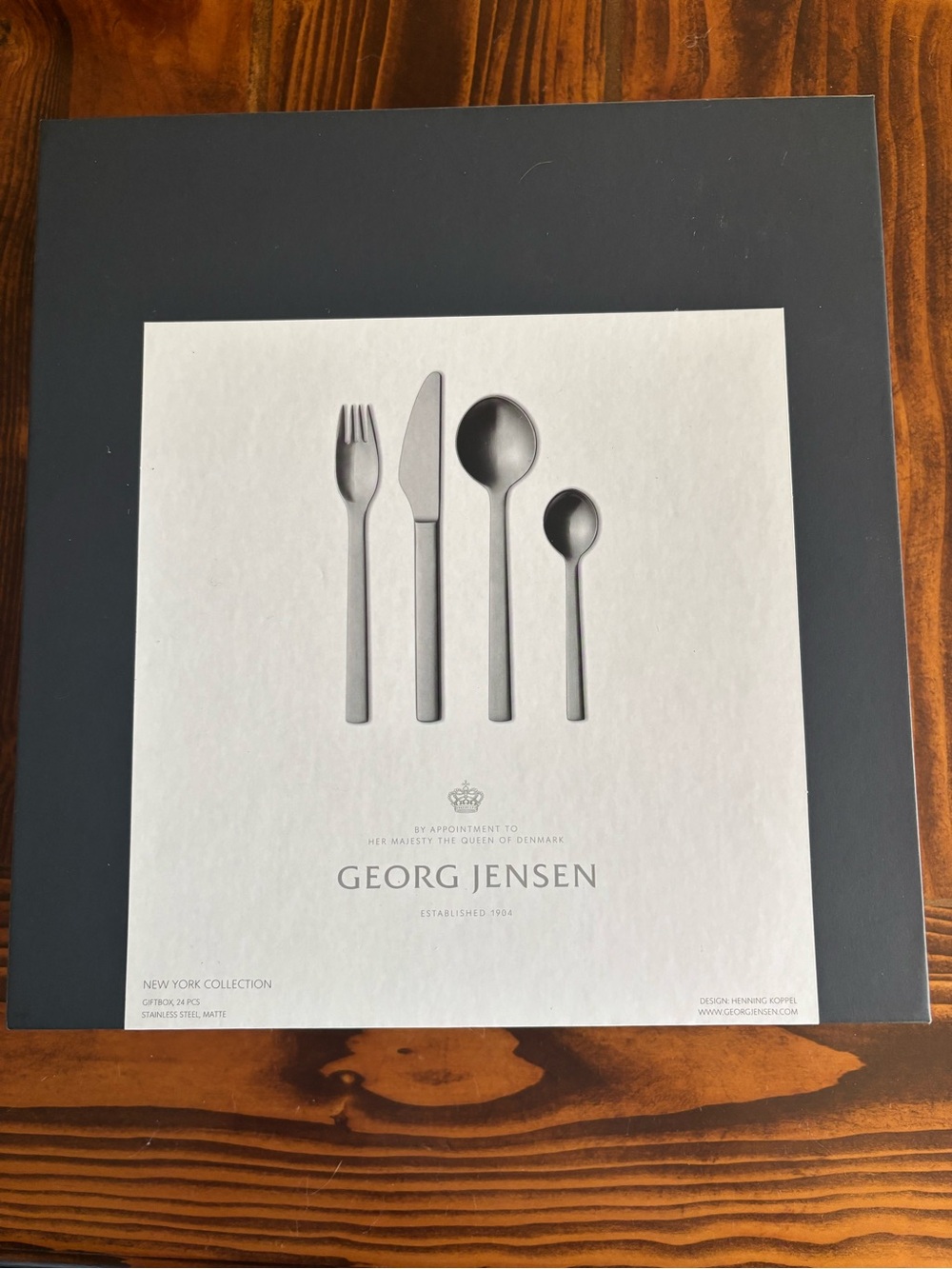 Georg Jensen Matte Gray Flatware Collection in Gray